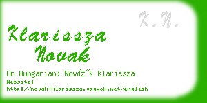 klarissza novak business card